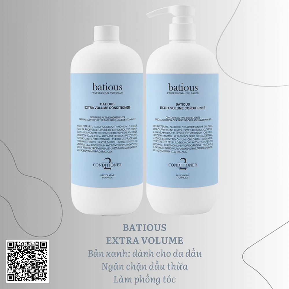 Bộ Gội Xả Salon Batious Xanh Cao Cấp Giúp Ngăn Chặn Dầu Thừa Và Làm Phồng Tóc