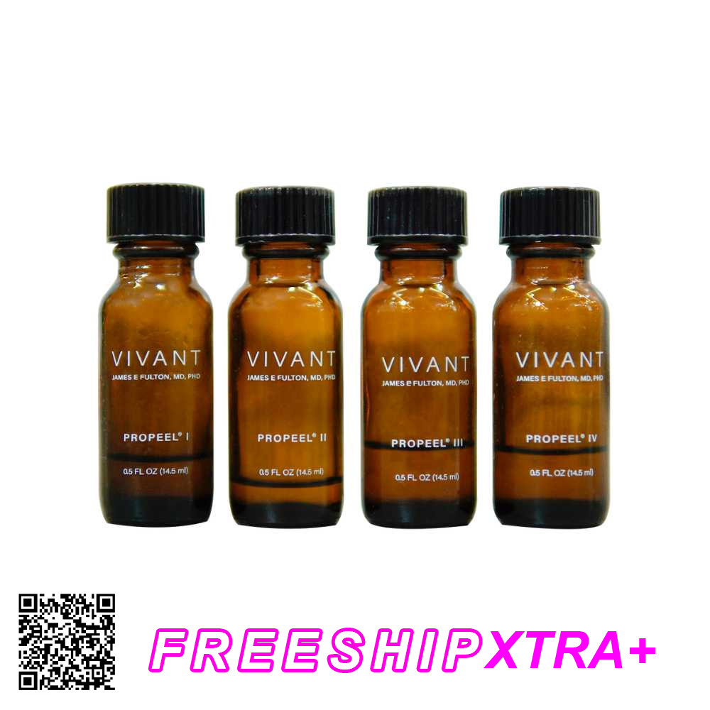 Bộ Peel Da Độ Sâu Trung Bình 4 Bước Vivant Skincar Propeel (4 Lọ x 14.5ml)