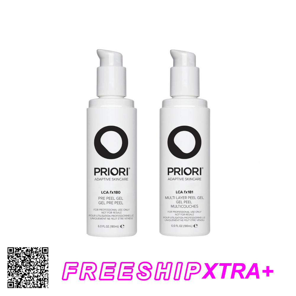 Bộ Sản Phẩm Peel Da Tại Nhà PRIORI LCA Fx180 Pre Peel Gel + PRIORI LCA Fx181 Multi Layer Peel Gel (180ml + 180ml)