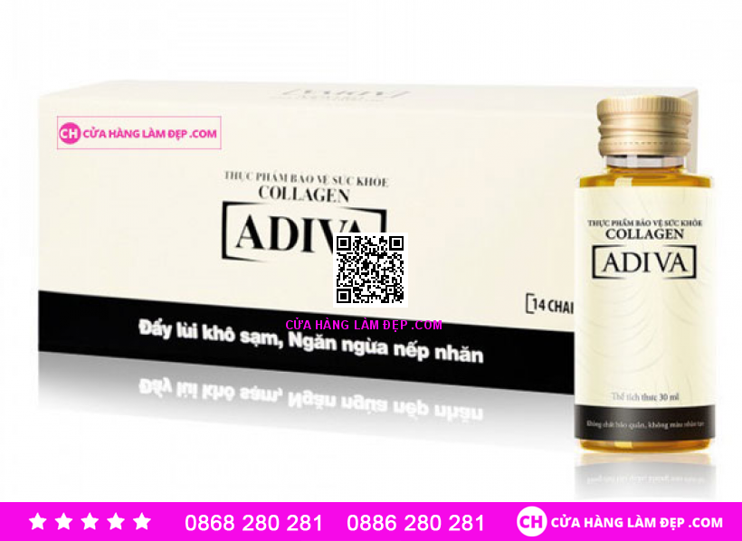 Tinh Chất Làm Đẹp Collagen Adiva mẫu mới nhất (14 chai 30 ml)