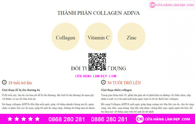 Collagen Adiva (30ml x 7 Chai)