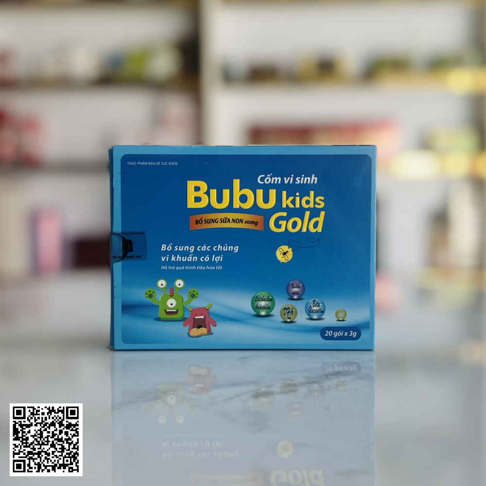Cốm Vi Sinh Bubu Kids Gold Bổ Sung Sữa Non Và Lợi Khuẩn 20 Gói