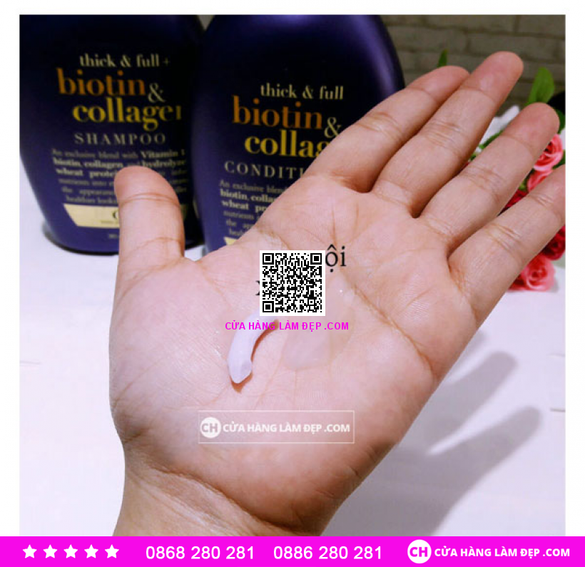 Dầu Gội Xã Làm Dày Tóc Biotin & Collagen -Shampoo Biotin & Collagen