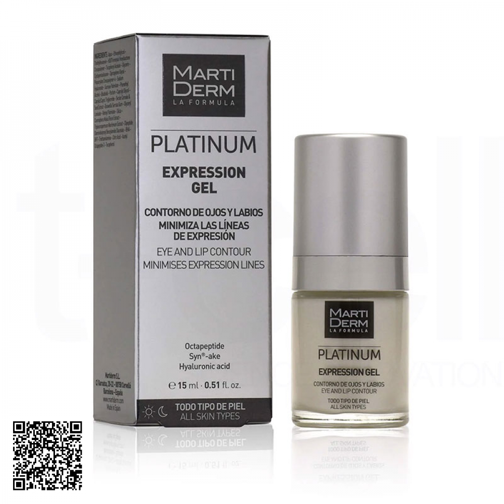 Gel Giảm Nhăn Đuôi Mắt & Khóe Miệng MartiDerm Platinum Expression Gel Tây Ban Nha 15ml