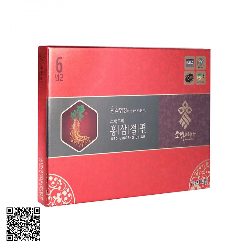 Hồng Sâm Lát Tẩm Mật Ong Sobaek Korea Red Ginseng Slice Từ Hàn Quốc