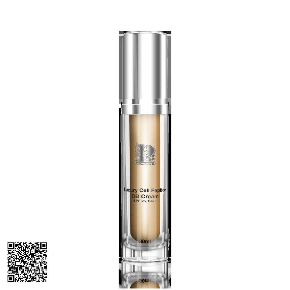 Kem Chống Nắng Nền Nội Nhũ Nuwhite Mibiti Prudente Luxury Cell Peptide BB Cream SPF 25, PA++ Từ Mỹ 30ml