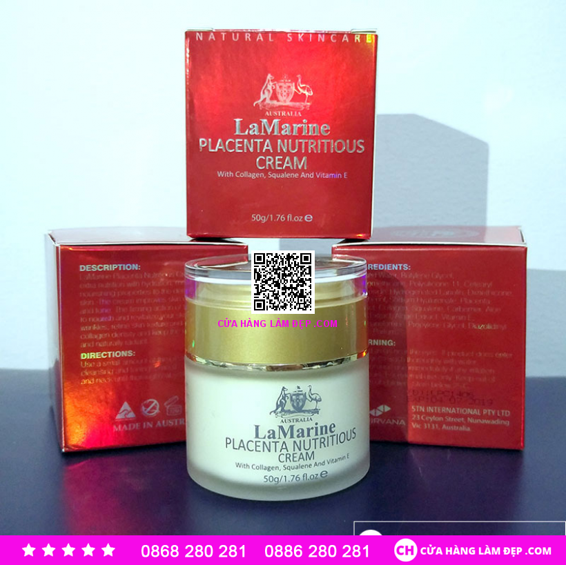 Kem Nhau Thai Cừu Lamarine Placenta Nutritious Cream 50g