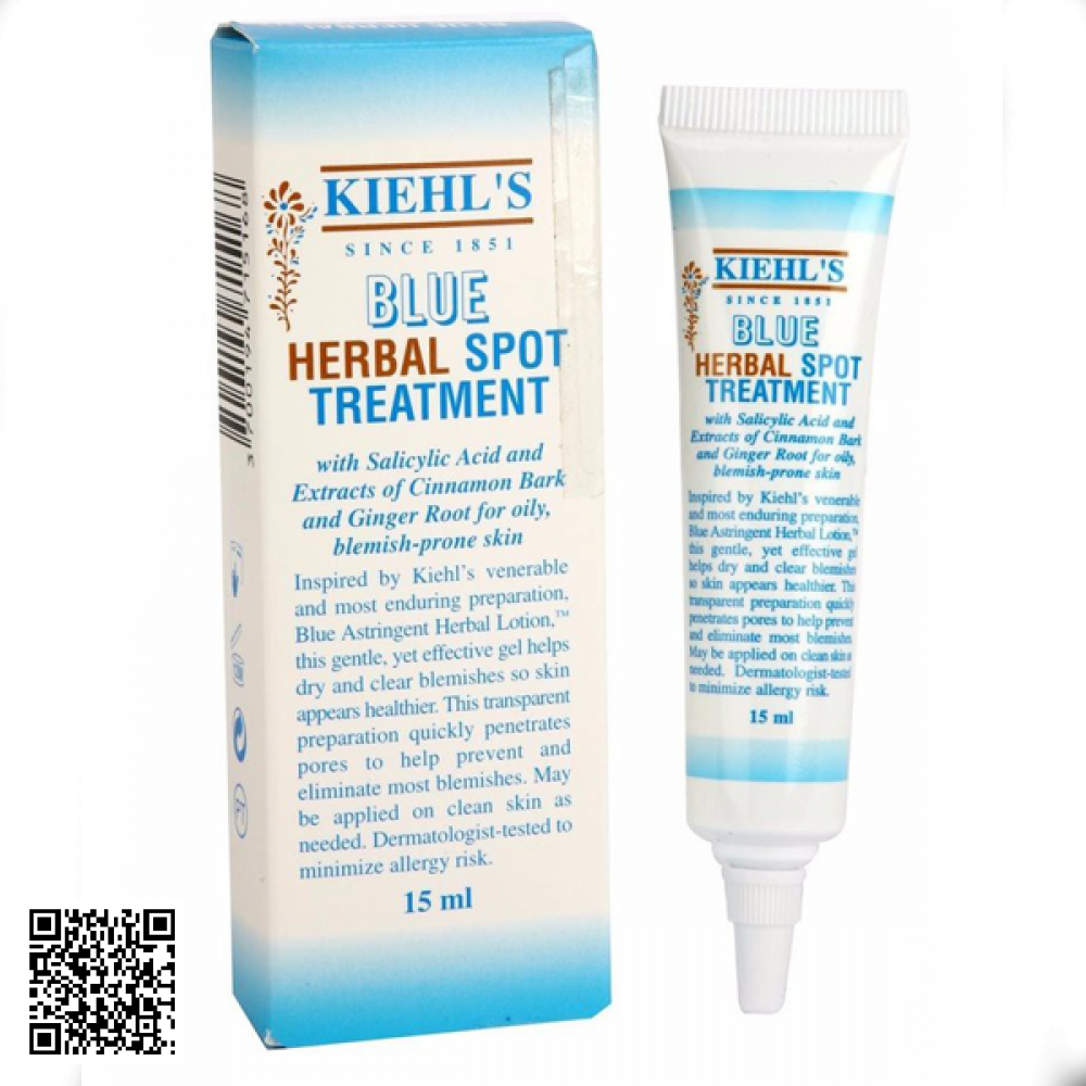 Kem Trị Mụn Kiehl’s Blue Herbal Spot Treatment