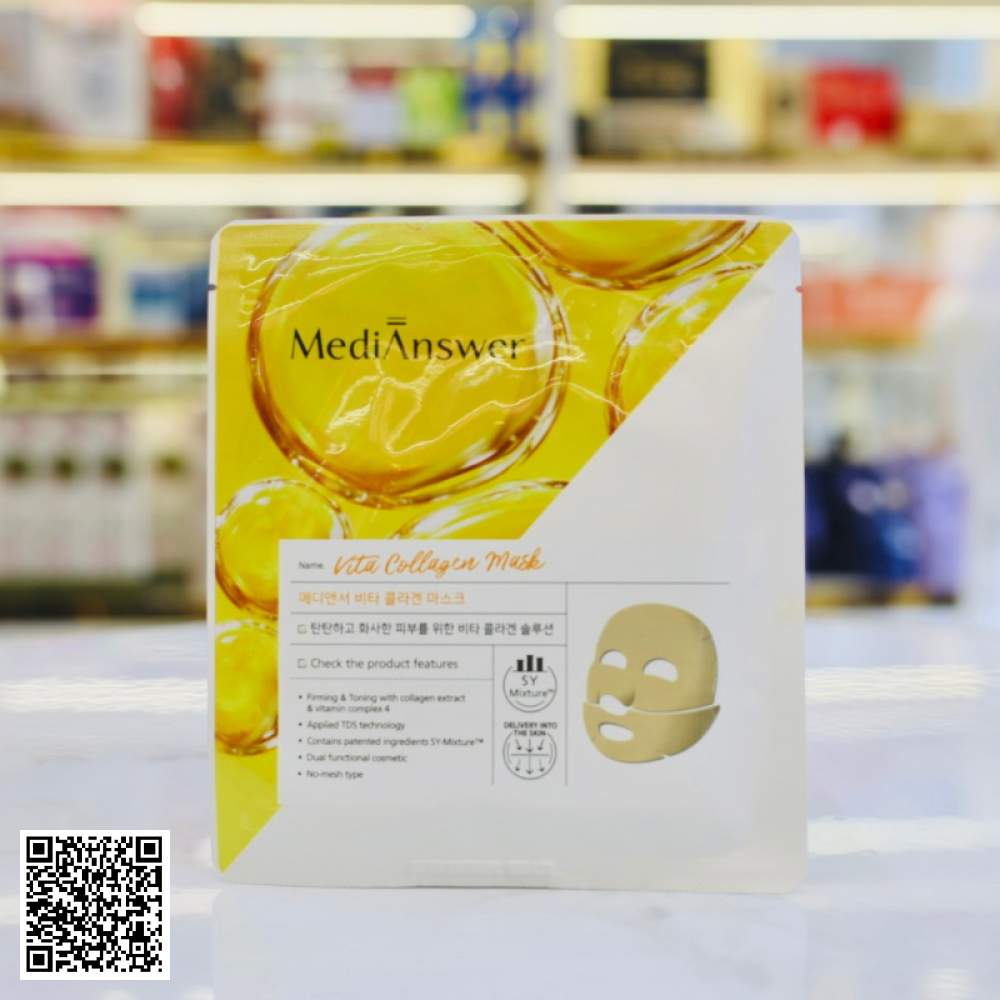 Mặt Nạ Collagen MediAnswer Vita Collagen Mask Từ Hàn Quốc