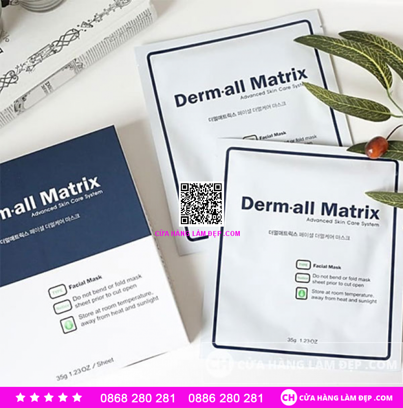 Mặt Nạ Trắng Da Chống Lão Hóa Derm-All Matrix Mask Hàn Quốc