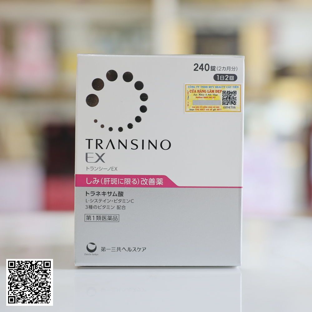 [Mẫu Mới] Viên Uống Transino Whitening EX 240 Viên Trắng Da Mờ Nám Từ Nhật Bản 240 Viên