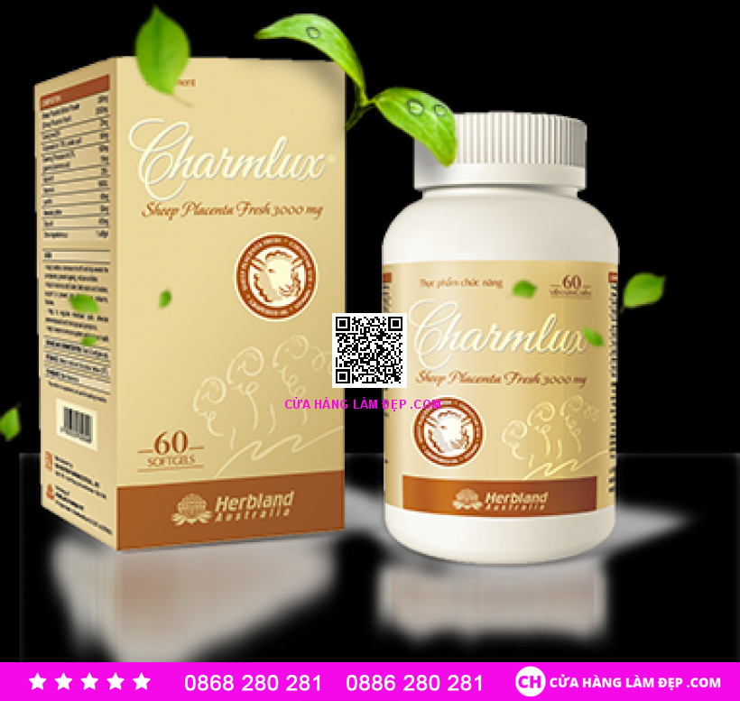 Nhau Thai Cừu Charmlux ( 3000mg X 60 Viên)