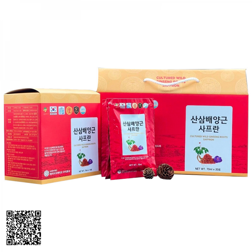 Nước Hồng Sâm Núi Nhụy Hoa Nghệ Tây Ginseng King Cultured Wild Ginseng Roots Saffron