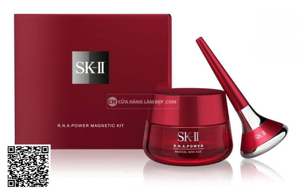 Set SK-II R.N.A Power Magnetic Booster Kit - Set Kem R.N.A 80g Và Gậy Từ Tính Siêu Thẩm Thấu