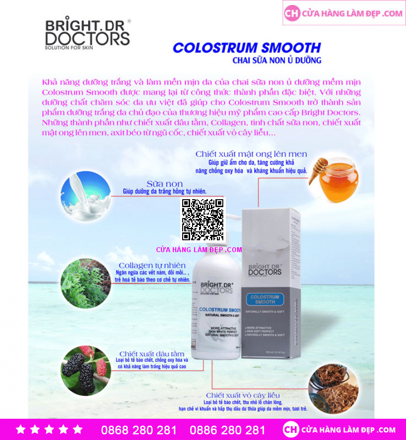 Sữa Non Ủ Dưỡng Toàn Thân Bright Doctors Colostrum Smooth