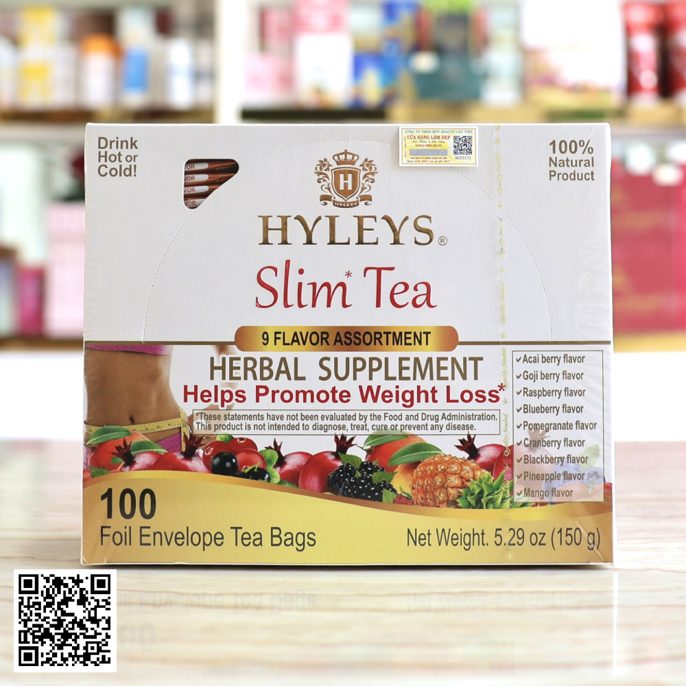 Trà Giảm Cân Hyleys Slim Tea Từ Mỹ 100 Gói