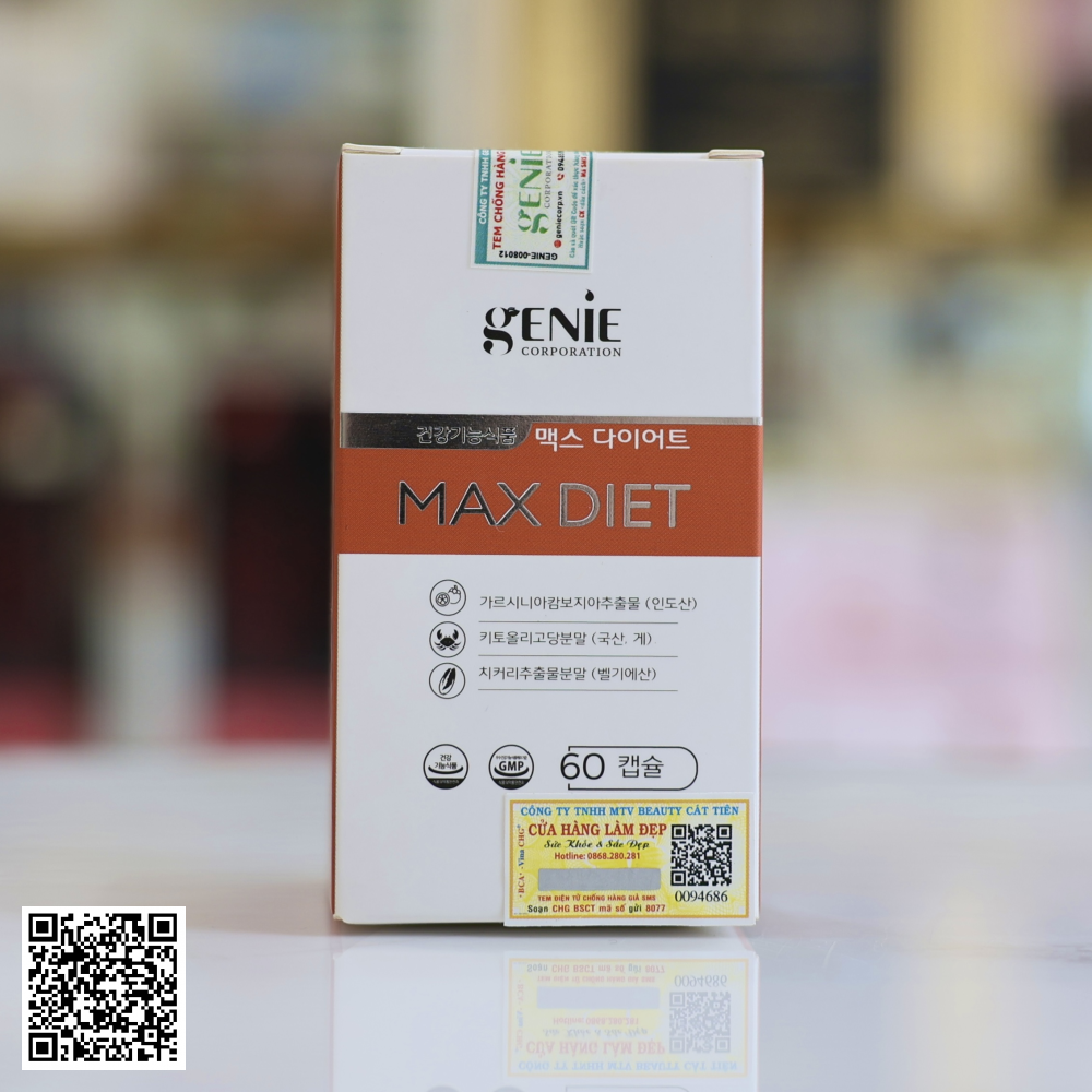 Viên Uống Giảm Cân Genie Max Diet Của Hàn Quốc 60 Viên