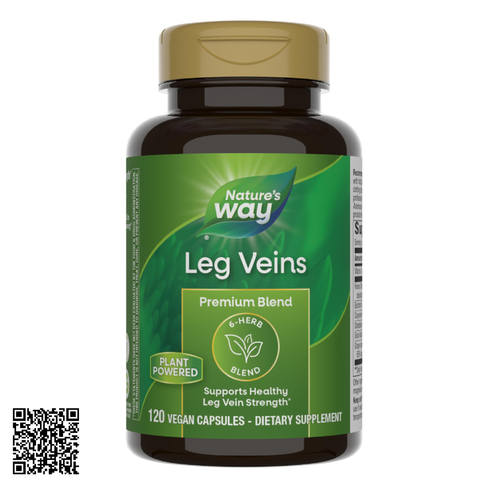 Viên Uống Giảm Suy Giãn Tĩnh Mạch Nature’s Way Leg Veins Từ Mỹ 120 Viên