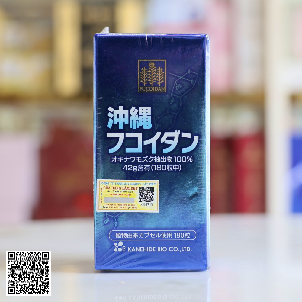 Viên Uống Hỗ Trợ Ngừa Ung Thư Okinawa Fucoidan Kanehide Bio Nhật Bản 180 Viên