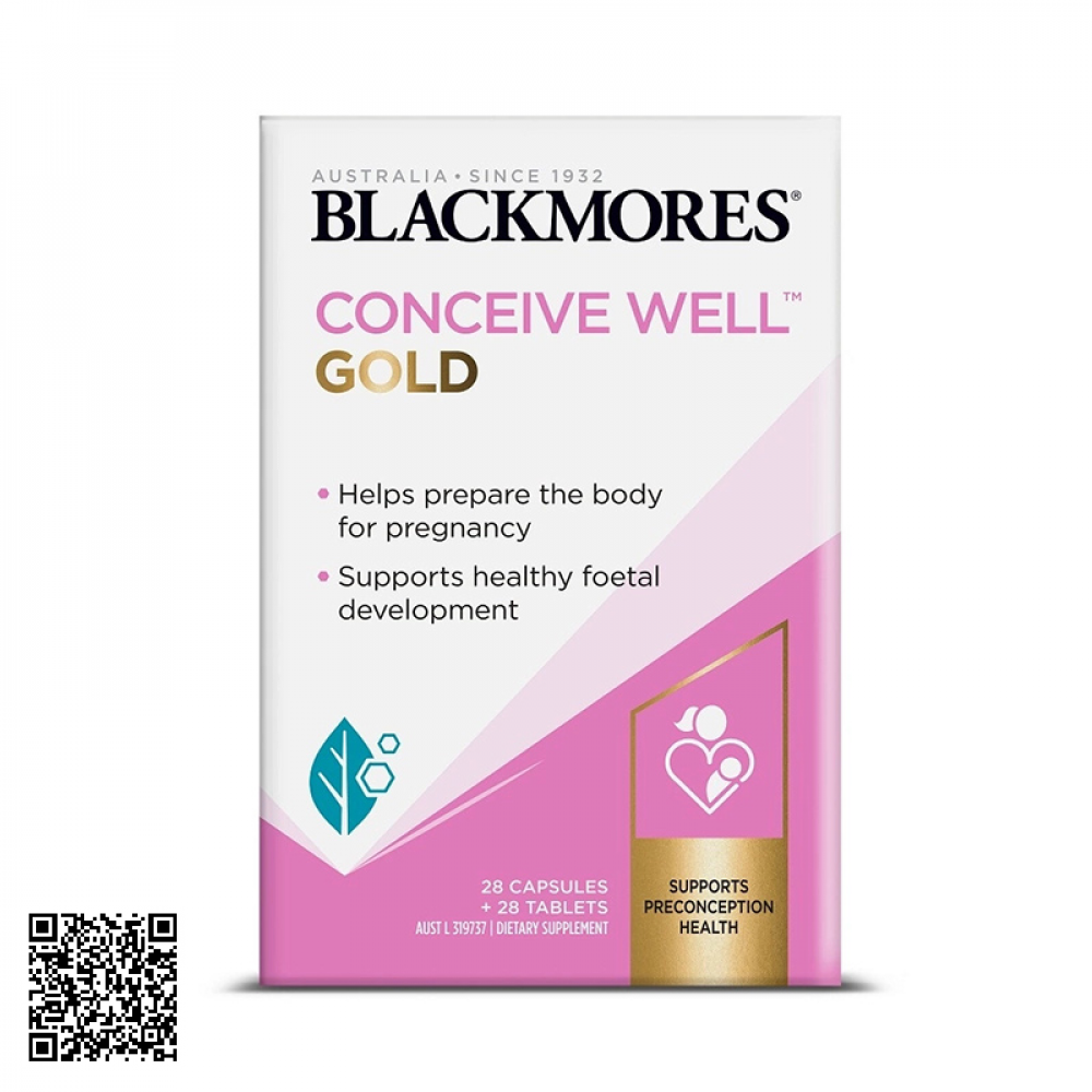 Viên Uống Hỗ Trợ Thụ Thai Blackmores Conceive Well Gold Của Úc 56 Viên