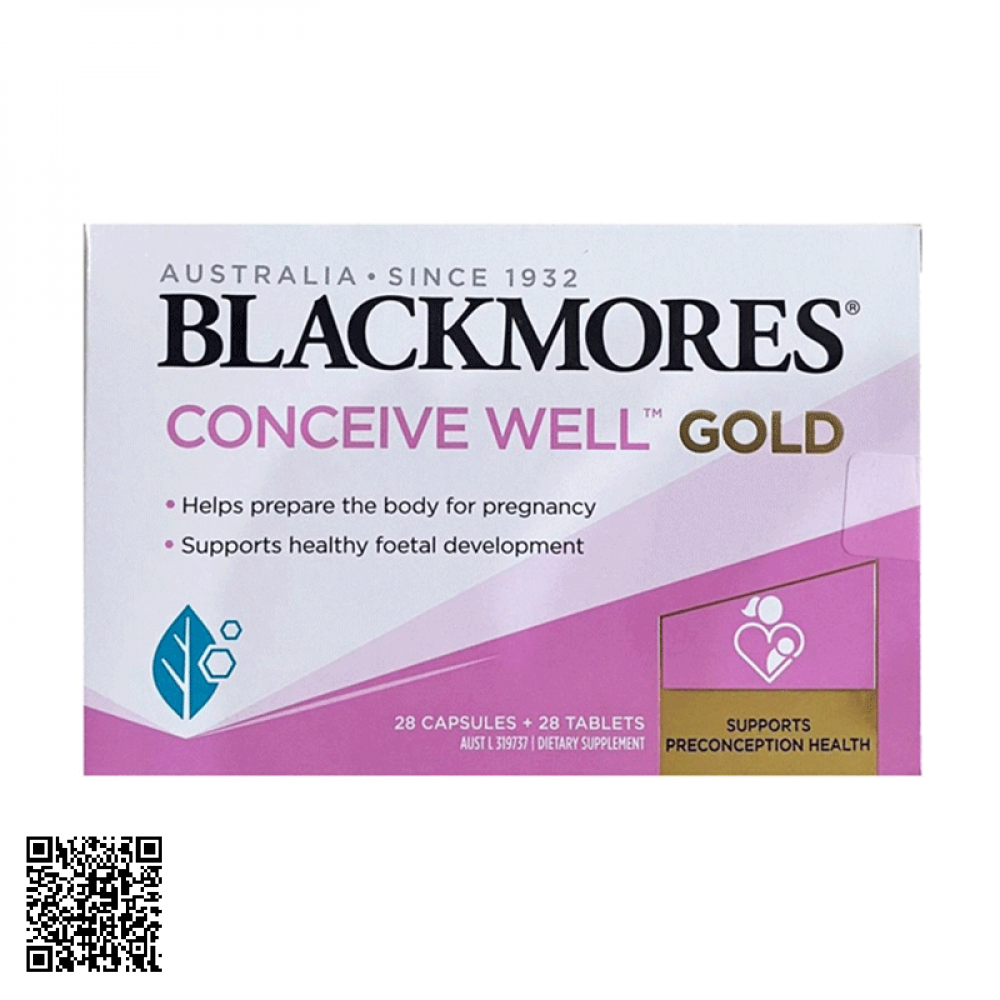 Viên Uống Hỗ Trợ Thụ Thai Blackmores Conceive Well™ Gold Úc 56 Viên