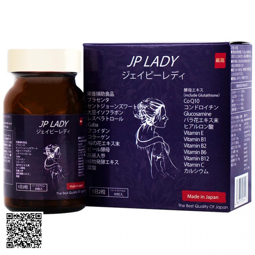 Viên Uống JP Lady Jpanwell Cung Cấp Vitamin Hỗ Trợ Phụ Nữ Giai Đoạn Tiền Mãn Kinh Từ Nhật Bản 60 Viên