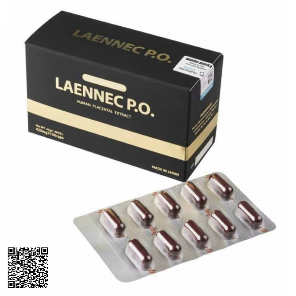 Viên Uống Nhau Thai Laennec P.O Placental Extract Từ Nhật Bản 420mg