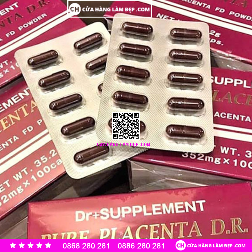 Viên Uống Tinh Chất Tế Bào Pure Placenta D.R (100 Viên X 352 Mg) Nhật Bản