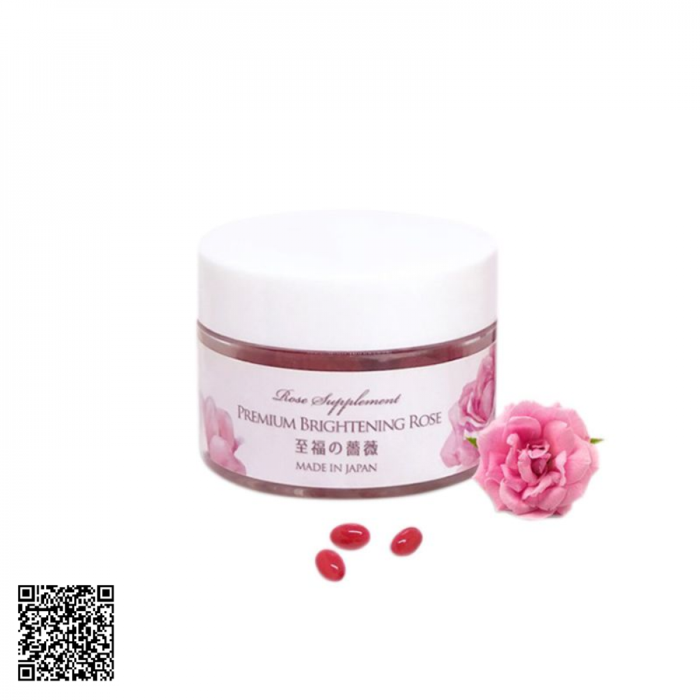 Viên Uống Thơm Cơ Thể Rose Supplement Premium Brightening Rose Nhật Bản 60 Viên