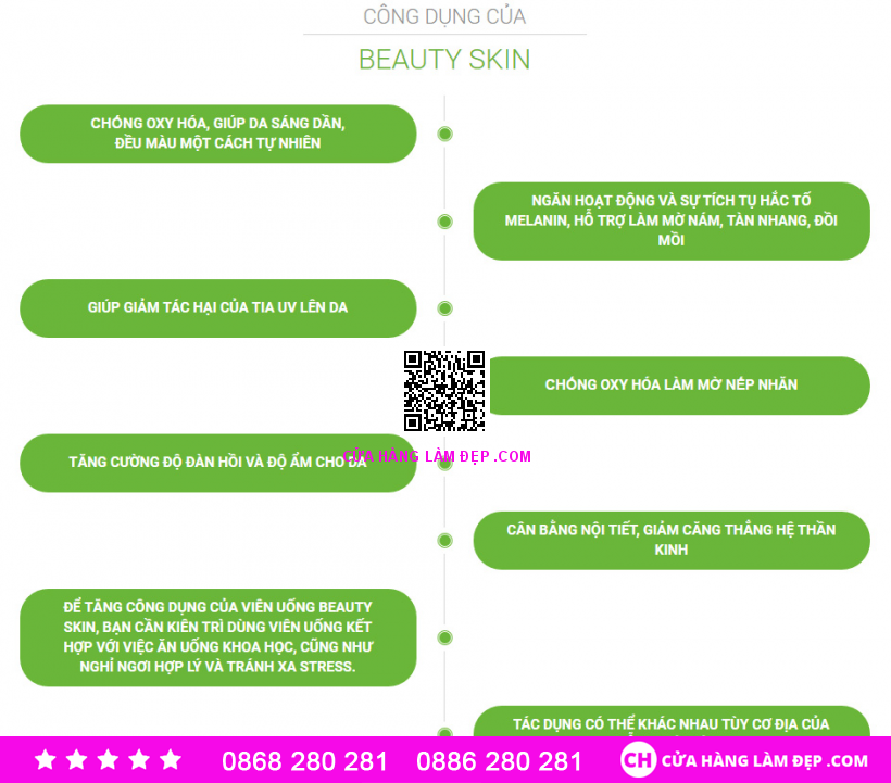 Viên Uống Trắng Da Chống Nắng Beauty Skin Plus USA Mẫu Mới 2019