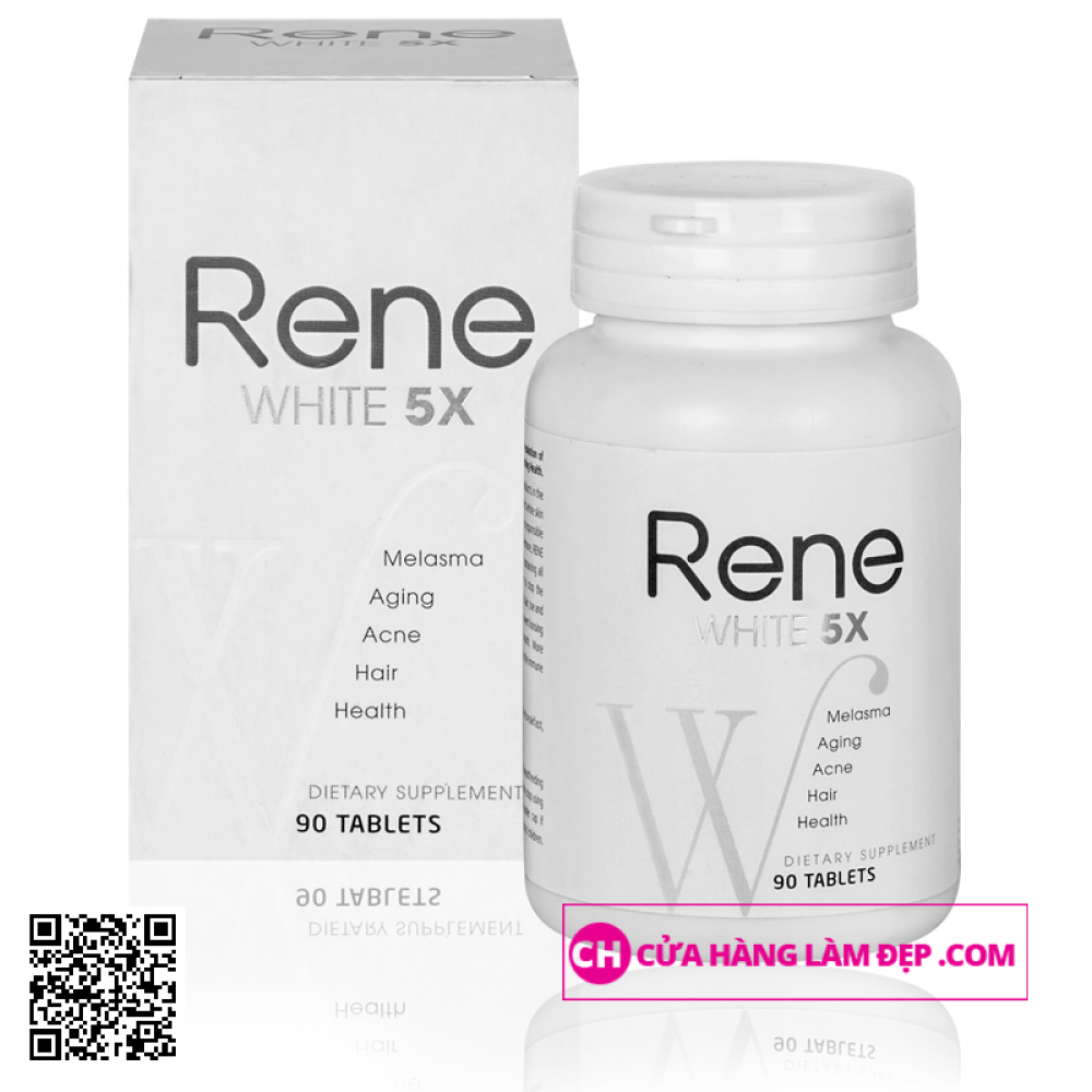 Viên Uống Trắng Da Rene White 5x - 90 viên