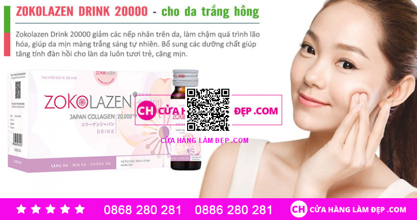 ZOKOLAZEN 20000MG COLLAGEN DẠNG NƯỚC TỪ NHẬT BẢN